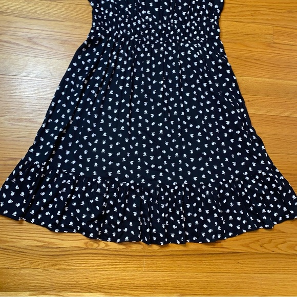 Croft & Barrow women’s black and white midi dress flowy comfortable size M - Picture 3 of 14